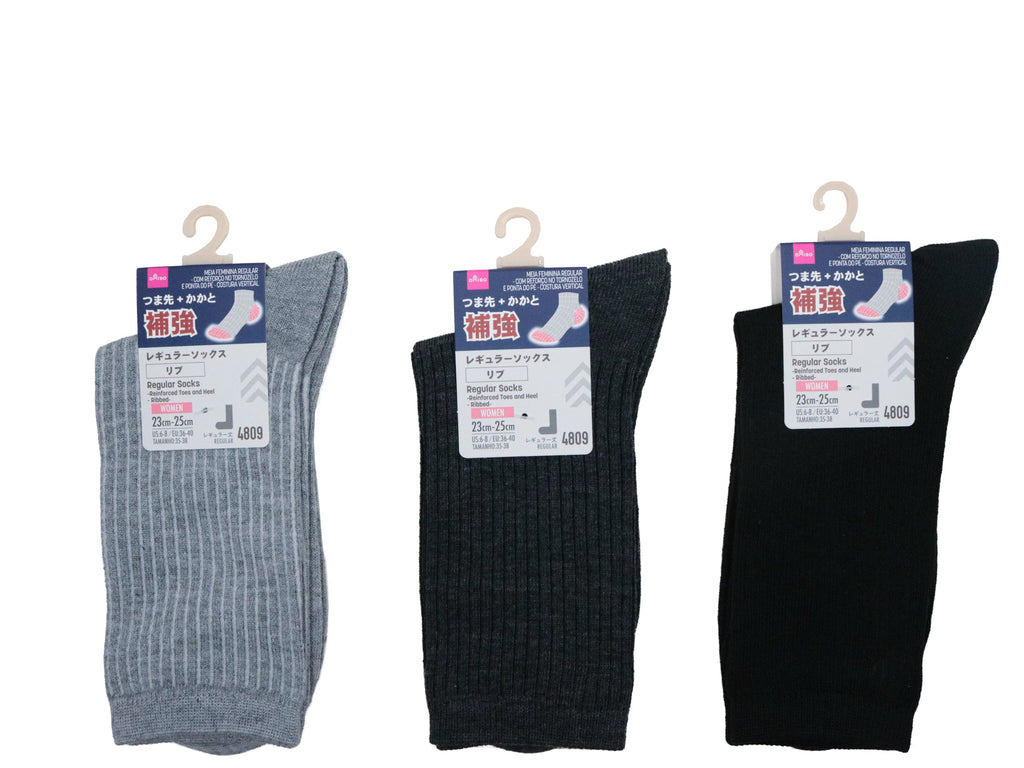 レギュラーソックス（つま先カカト補強、リブ） ダイソー(DAISO)