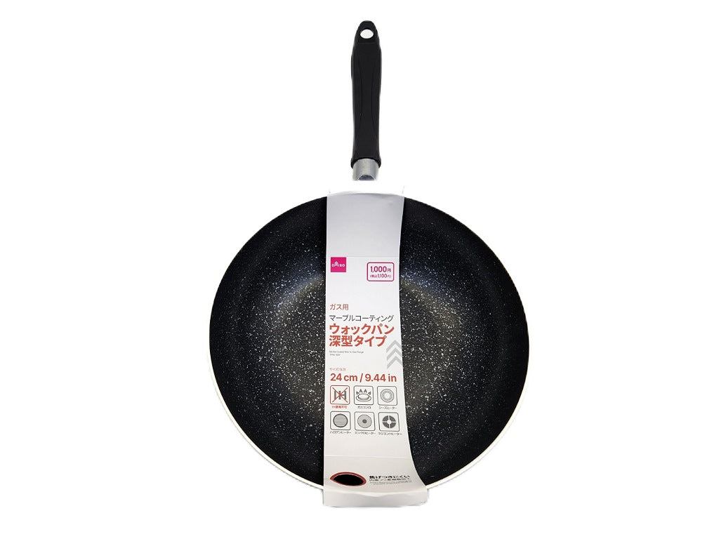 ガス用マーブルコーティングウォックパン ダイソー(DAISO)