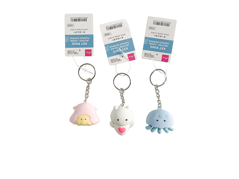 キーホルダー（クラゲ、クリオネ、メンダコ） ダイソー(DAISO)