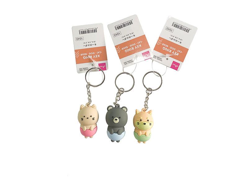 キーホルダー（ネコ、イヌ、クマ） ダイソー(DAISO)