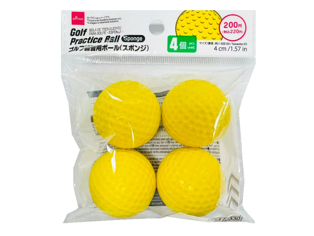 ゴルフ練習用ボール（スポンジ、４個） ダイソー(DAISO)