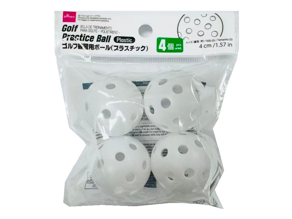 ゴルフ練習用ボール（プラスチック、４個） ダイソー(DAISO)