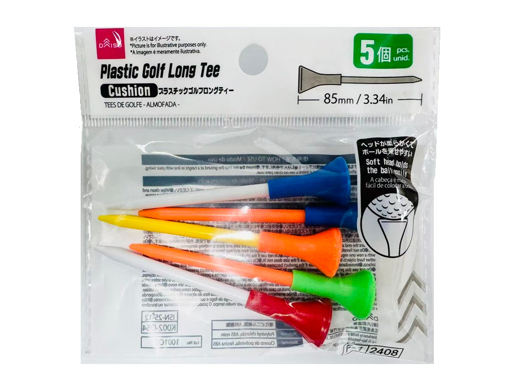 プラスチックゴルフロングティー（クッション、５個） ダイソー(DAISO)