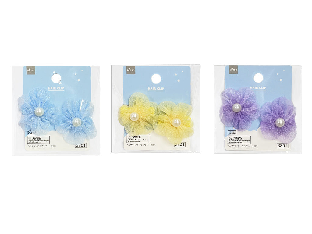 ヘアクリップ（フラワー、２個） ダイソー(DAISO)