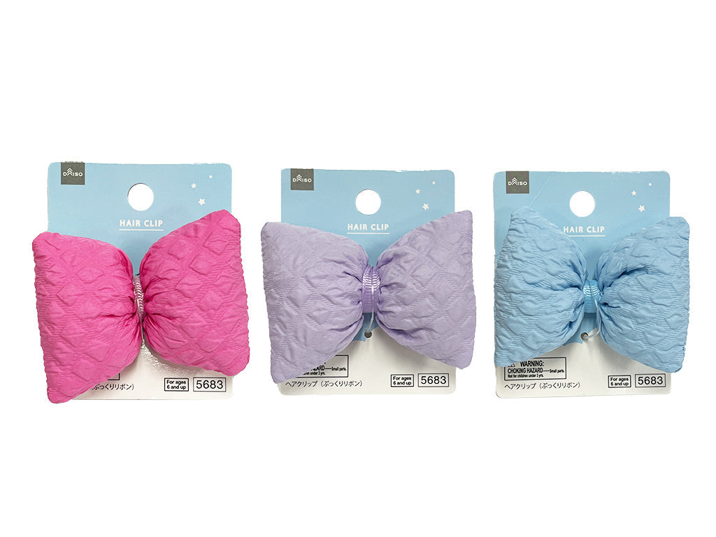 ヘアクリップ（ぷっくりリボン） ダイソー(DAISO)