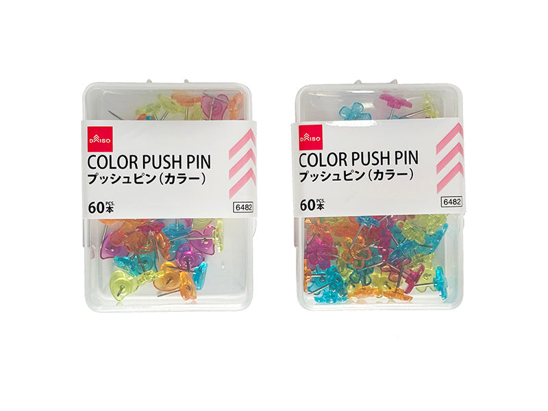 プッシュピン（カラー、６０本） ダイソー(DAISO)