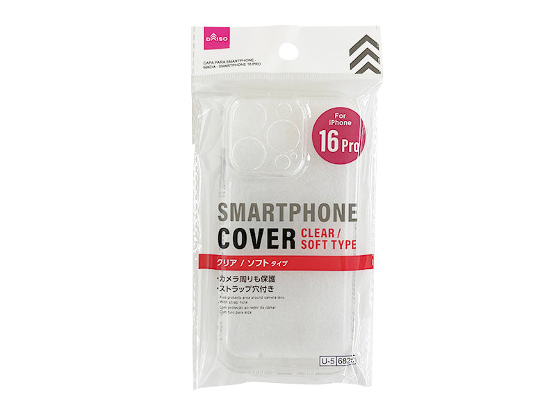 スマホカバー（ソフトタイプ、アイフォーン用、１６Ｐｒｏ） ダイソー(DAISO)