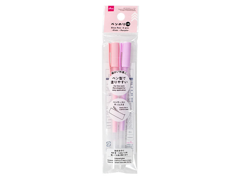 ペンのり（２本、ピンク、パープル） ダイソー(DAISO)