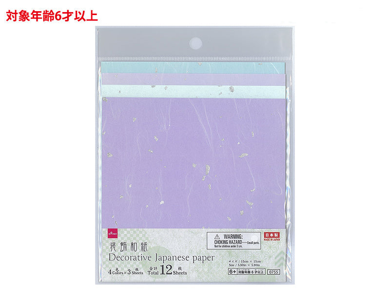 装飾和紙（銀雪柄、１２枚） ダイソー(DAISO)