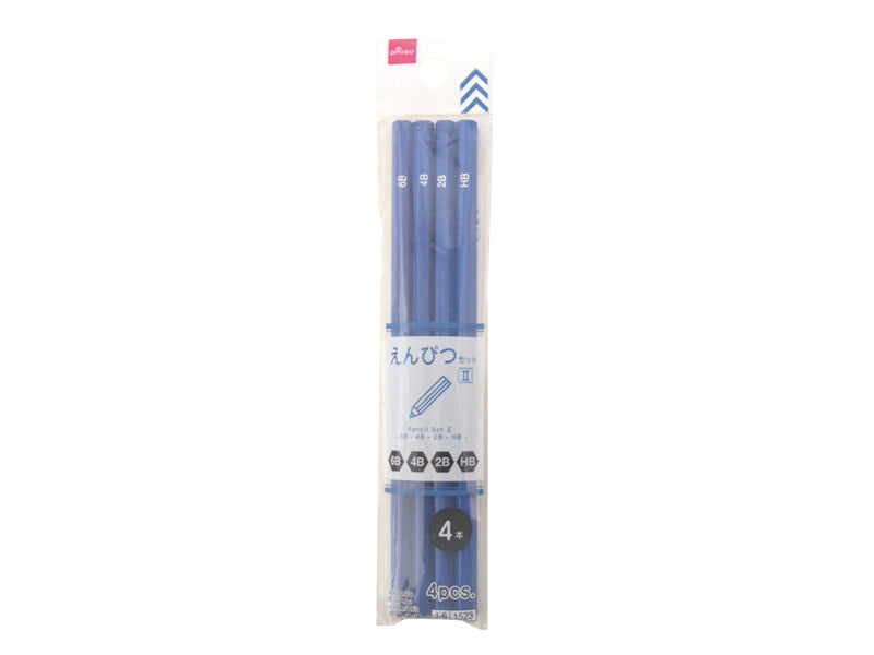 鉛筆セットⅡ（４本、６Ｂ・４Ｂ・２Ｂ・ＨＢ） ダイソー(DAISO)