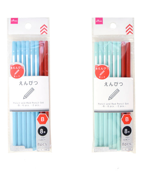 鉛筆（Ｂ６本）＋赤鉛筆（２本）セット ダイソー(DAISO)