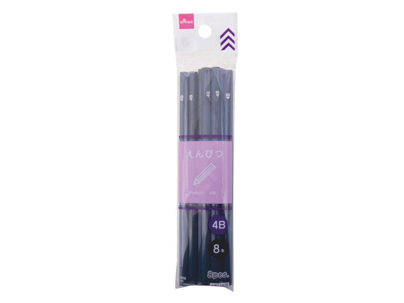 鉛筆（４Ｂ、８本） ダイソー(DAISO)