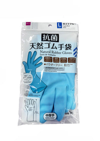 抗菌天然ゴム手袋（ライトブルー、Ｌ） ダイソー(DAISO)