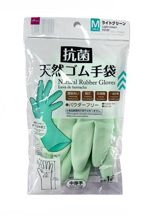 抗菌天然ゴム手袋（ライトグリーン、Ｍ） ダイソー(DAISO)