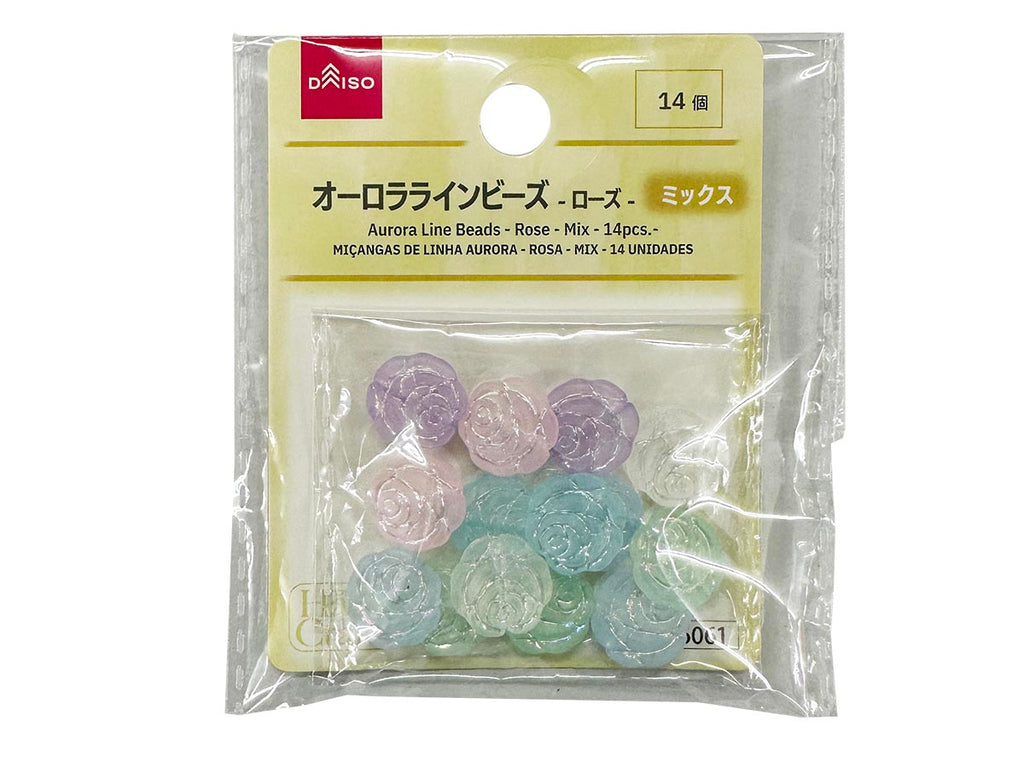 オーロララインビーズ（ローズ、ミックス、１４個） ダイソー(DAISO)