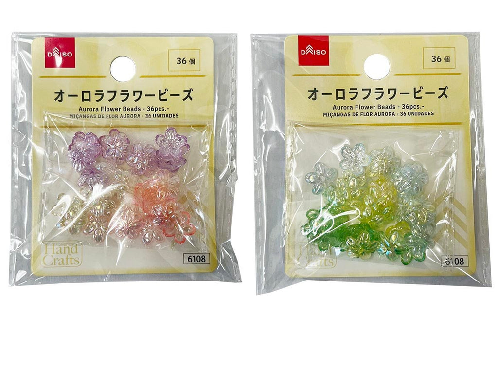 オーロラフラワービーズ（３６個） ダイソー(DAISO)