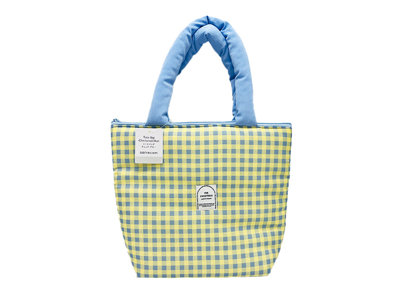トートバッグ（チェック、ＢＬ） ダイソー(DAISO)