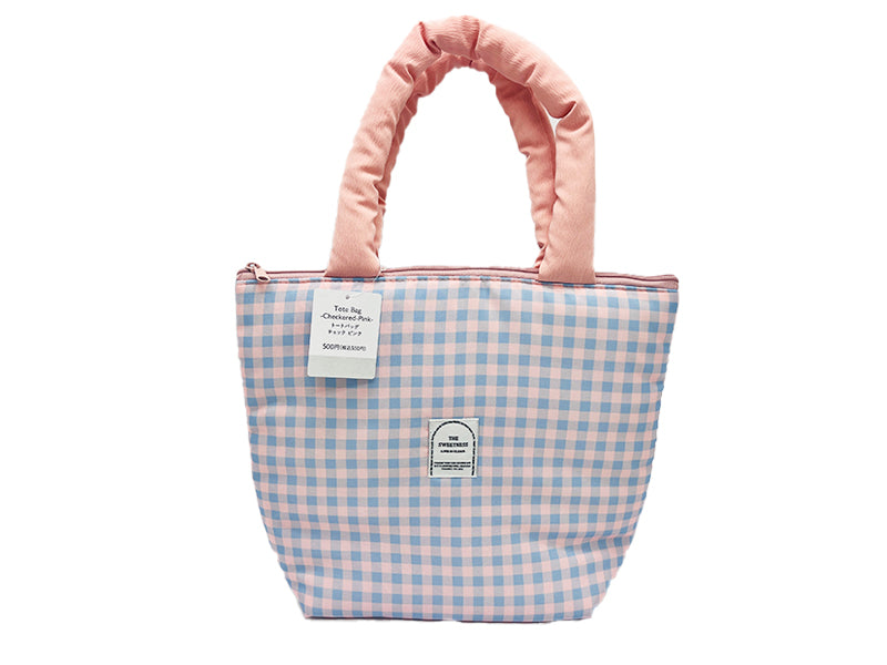 トートバッグ（チェック、ＰＫ） ダイソー(DAISO)