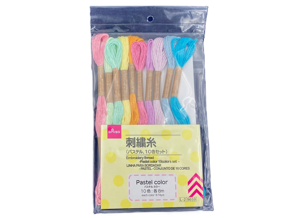 刺繍糸（パステル、１０色セット） ダイソー(DAISO)