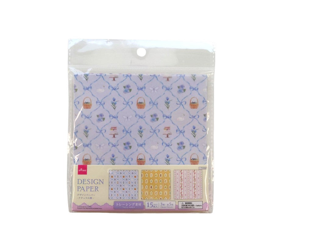 デザインペーパー（ナチュラル、１５枚） ダイソー(DAISO)