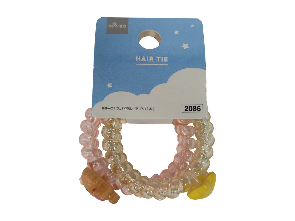 モチーフ付スパイラルヘアゴム（２本） ダイソー(DAISO)