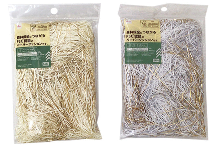 ペーパークッション（ホワイト、アイボリー、ゴールドカラー入） ダイソー(DAISO)
