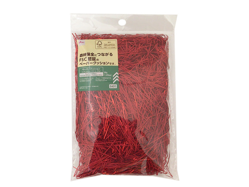 ペーパークッション（レッド、メタリックカラー入） ダイソー(DAISO)