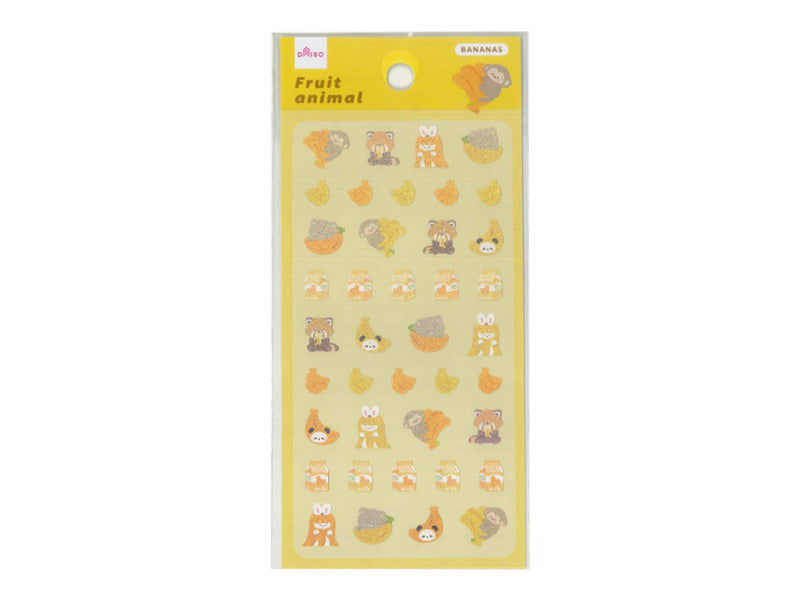 シートシール（フルーツアニマル、バナナ） ダイソー(DAISO)