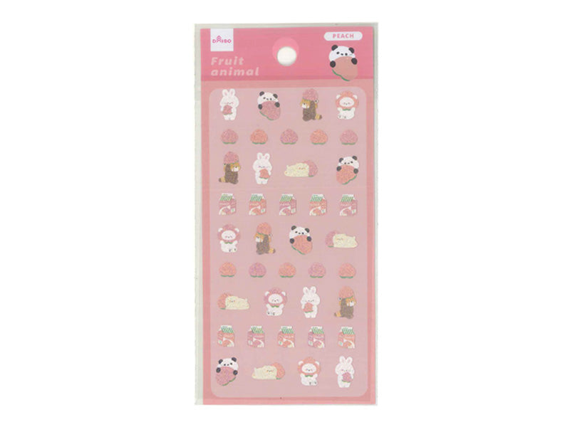 シートシール（フルーツアニマル、ピーチ） ダイソー(DAISO)