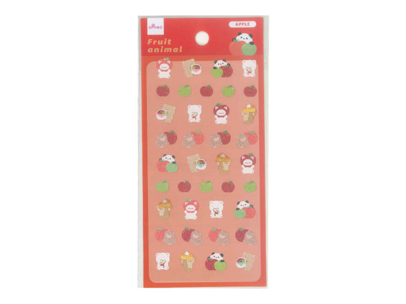 シートシール（フルーツアニマル、アップル） ダイソー(DAISO)
