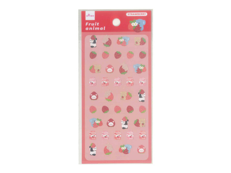 シートシール（フルーツアニマル、ストロベリー） ダイソー(DAISO)