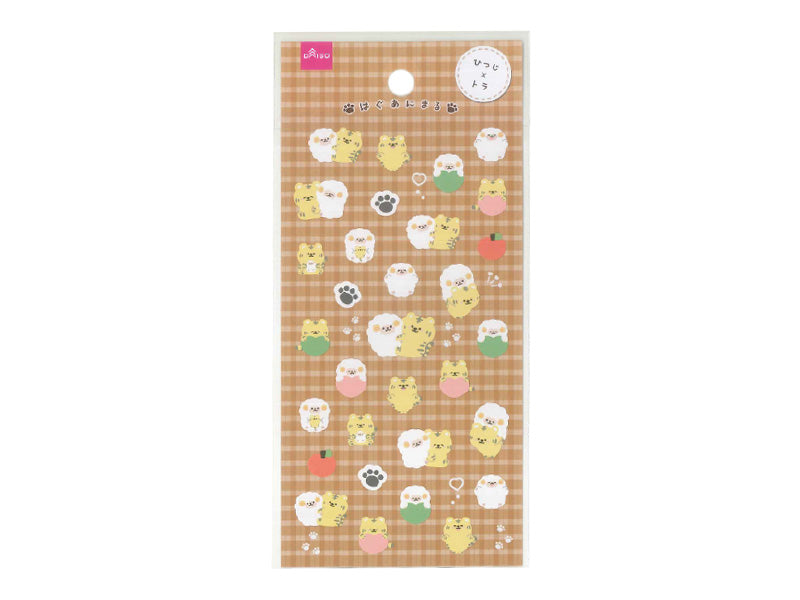 シートシール（はぐあにまる、ひつじとトラ） ダイソー(DAISO)