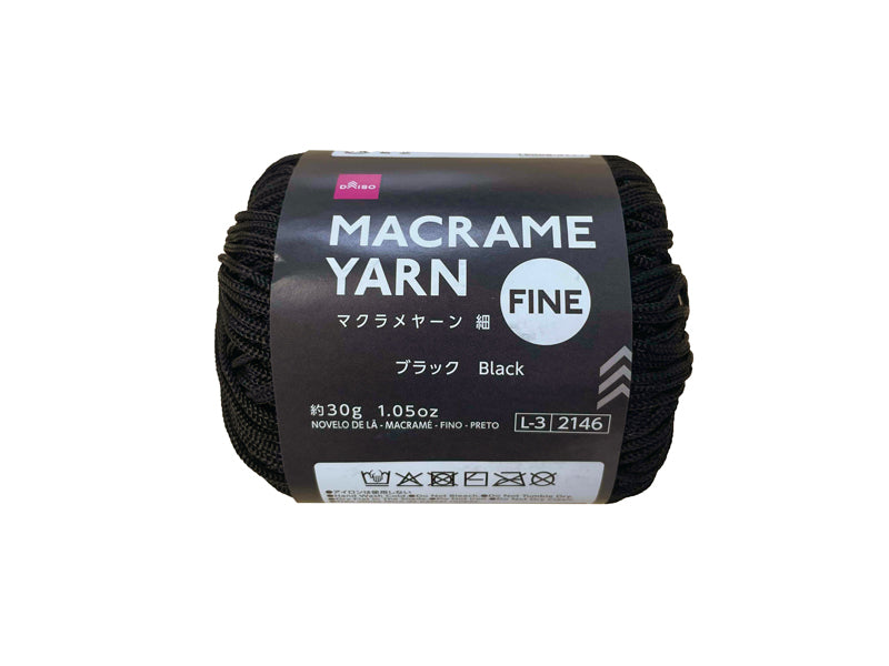 毛糸（マクラメヤーン、細、ブラック） ダイソー(DAISO)
