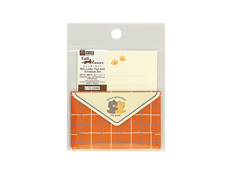 ミニレターセット（猫文具、花とゆる猫） ダイソー(DAISO)