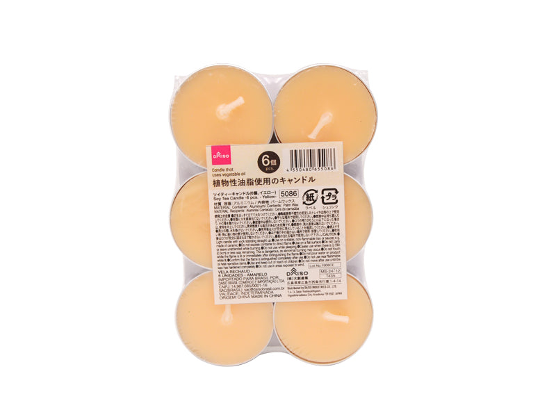 ソイティーキャンドル（６個、イエロー） ダイソー(DAISO)