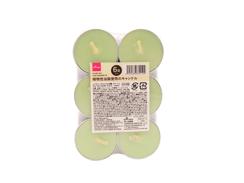 ソイティーキャンドル（６個、グリーン） ダイソー(DAISO)