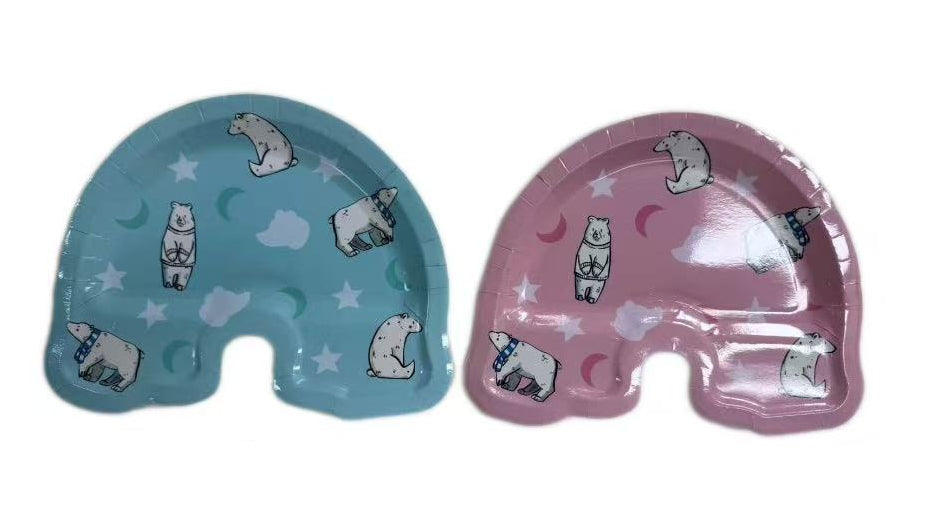 雲形状紙皿（クマ、８枚） ダイソー(DAISO)