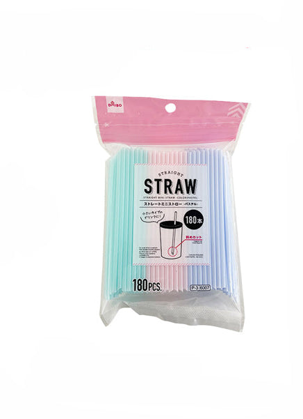 ストレートミニストロー（パステル、１８０本） ダイソー(DAISO)
