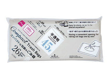 コンパクトな包装のごみ袋（半透明、２６枚） ダイソー(DAISO)