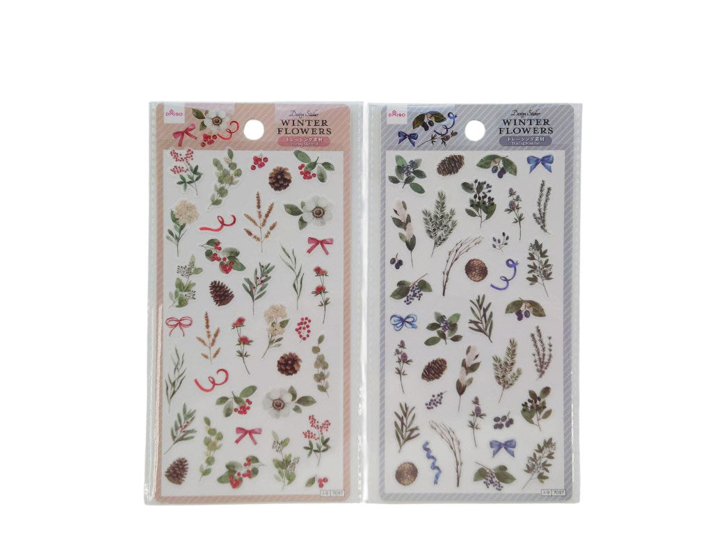 デザインシール（冬の花） ダイソー(DAISO)