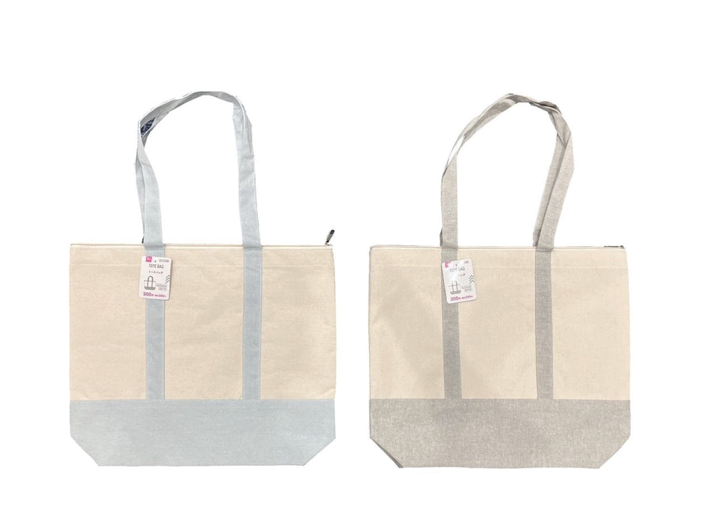 トートバッグ （グレー・サックスブルー） ダイソー(DAISO)
