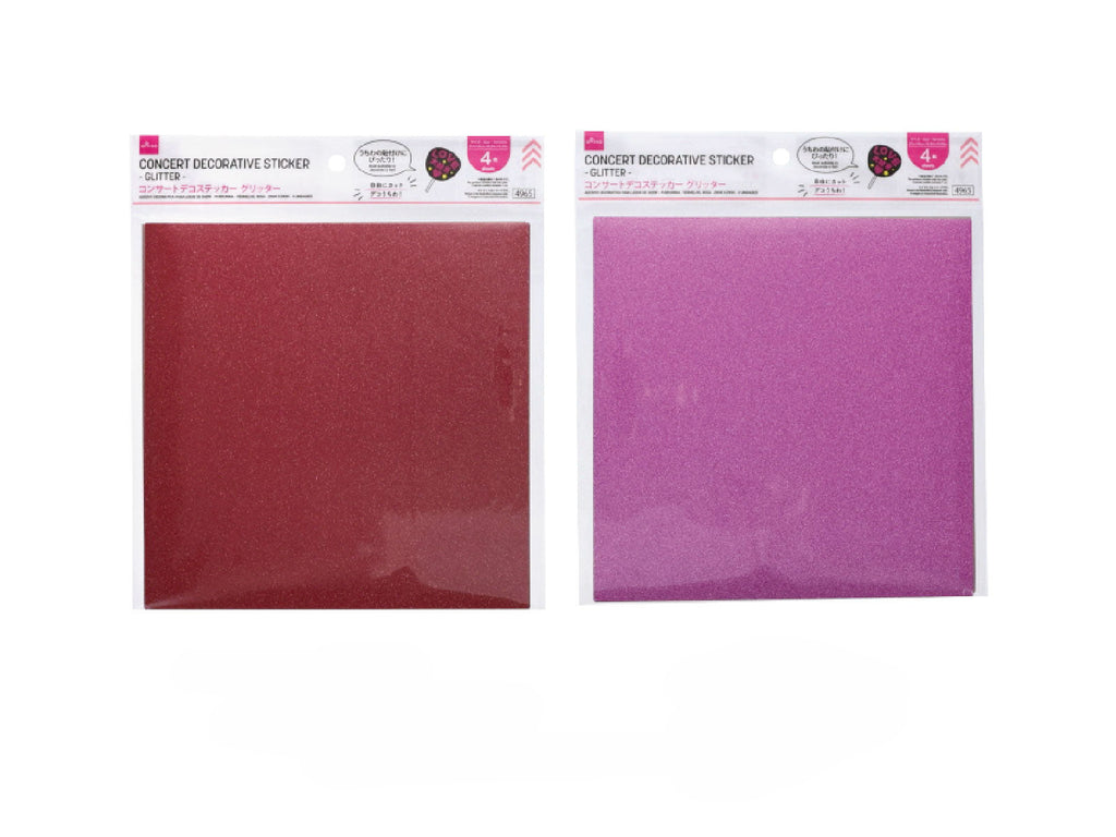 コンサートデコステッカー（グリッター、レッド・ピンク、４枚） ダイソー(DAISO)