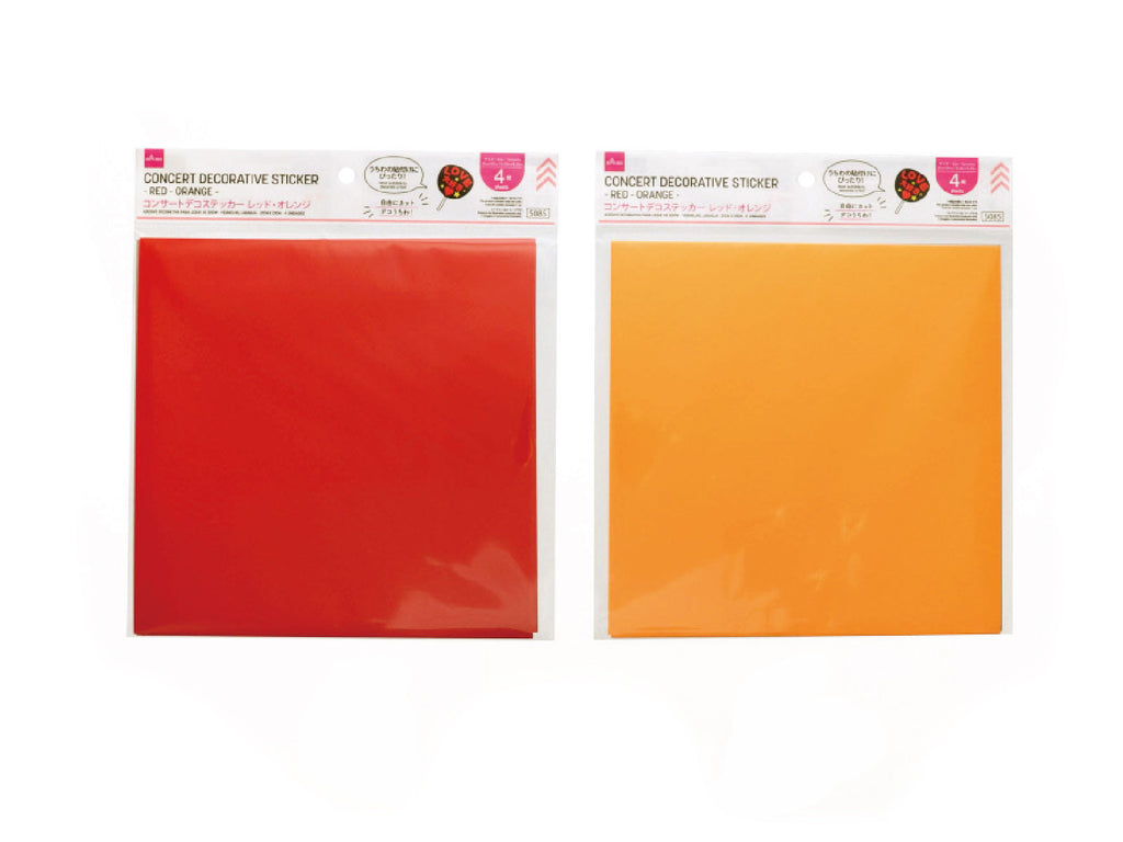 コンサートデコステッカー（レッド・オレンジ、４枚） ダイソー(DAISO)