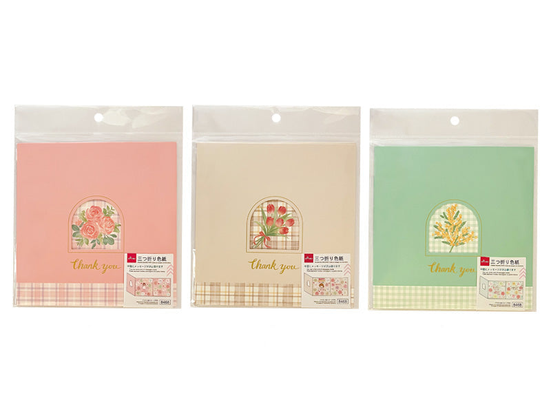 三つ折り色紙（フラワー） ダイソー(DAISO)