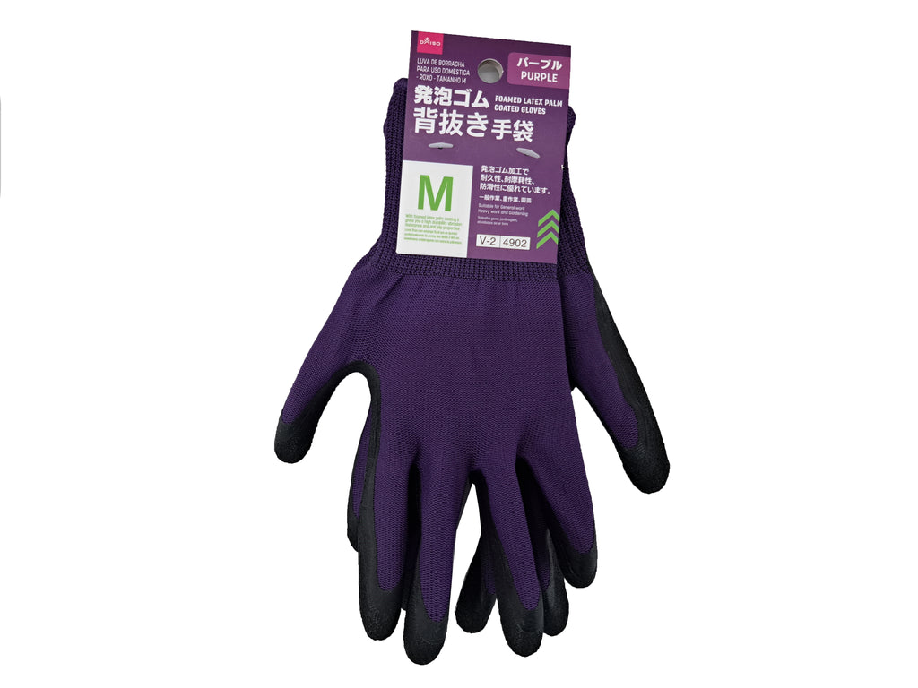 発泡ゴム背抜き手袋（パープル、Ｍ） ダイソー(DAISO)