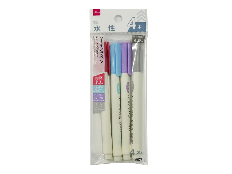 マーキングペン（ミックスカラー、４本） ダイソー(DAISO)