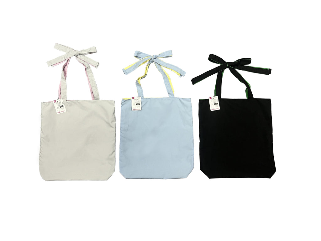 トートバッグ（リボン持ち手、カラー） ダイソー(DAISO)