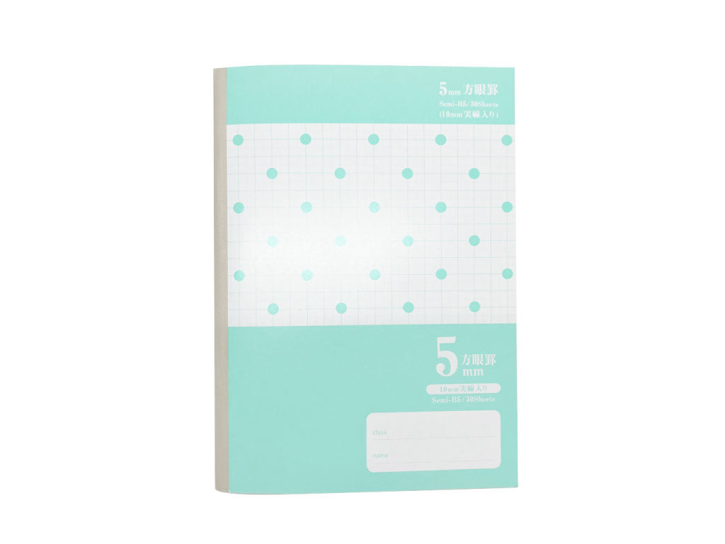 学習帳６（セミＢ５、方眼５ｍｍ、３０枚、グリーン） ダイソー(DAISO)
