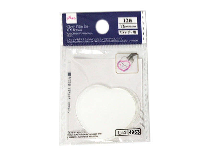 ＵＶレジン用クリアフィルム（レジンシェイカーパーツ、ハート、１２枚） ダイソー(DAISO)