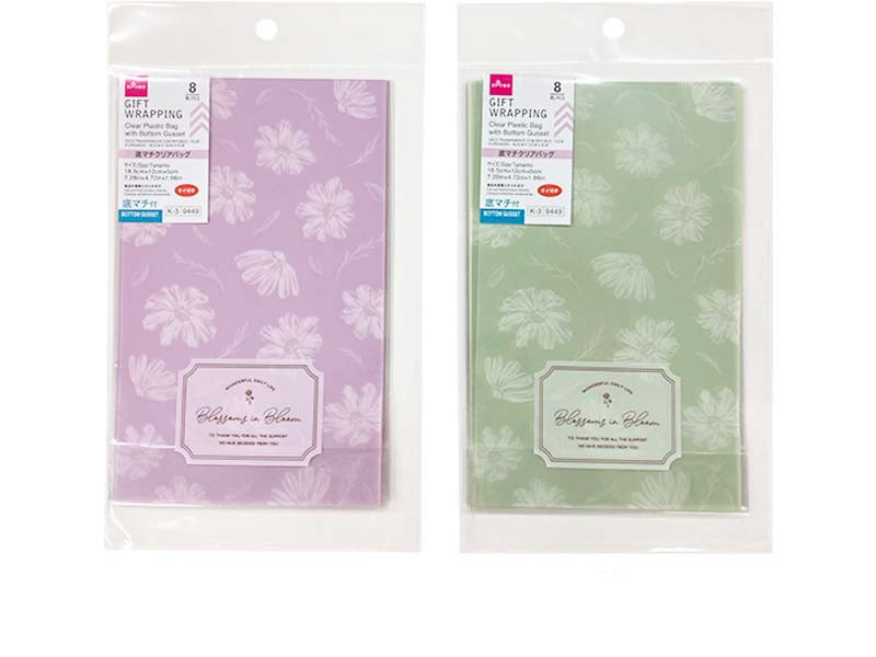 底マチクリアバッグ（フラワー、８枚） ダイソー(DAISO)